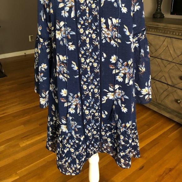 WHBM Breezy Floral Dress w/Tassels - Picture 2 of 5